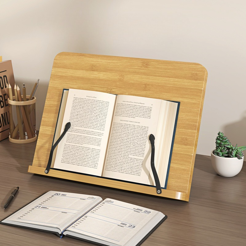 Laptop Ergonomic Accessories - Penyangga Buku Kayu, Penyangga Laptop Multifungsi,