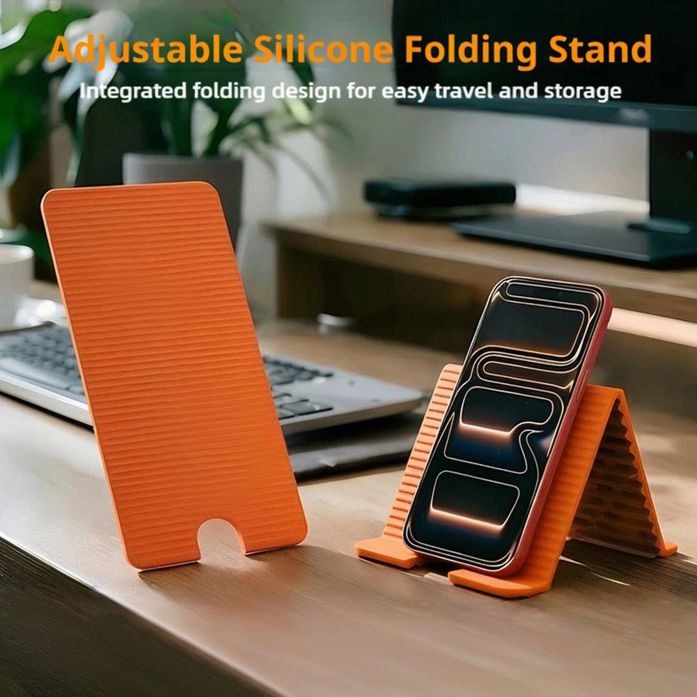 Laptop Ergonomic Accessories - Penyangga Ponsel Silikon Lipat Fleksibel untuk