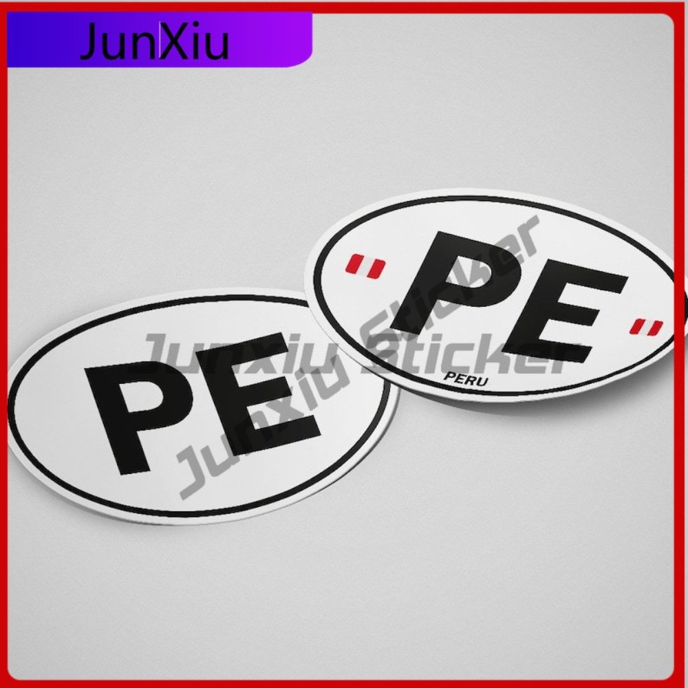 Laptop Unique Accessories - Stiker PE Peru Bendera Oval Stiker