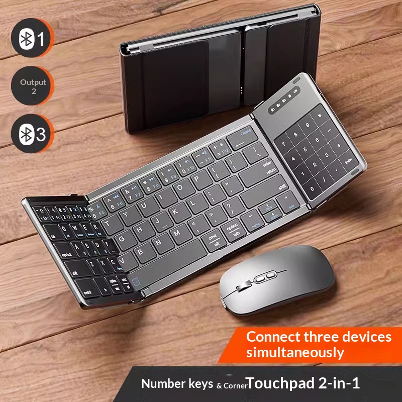 Laptop External Accessories - Keyboard Bluetooth Nirkabel Mengzu Tri Fold