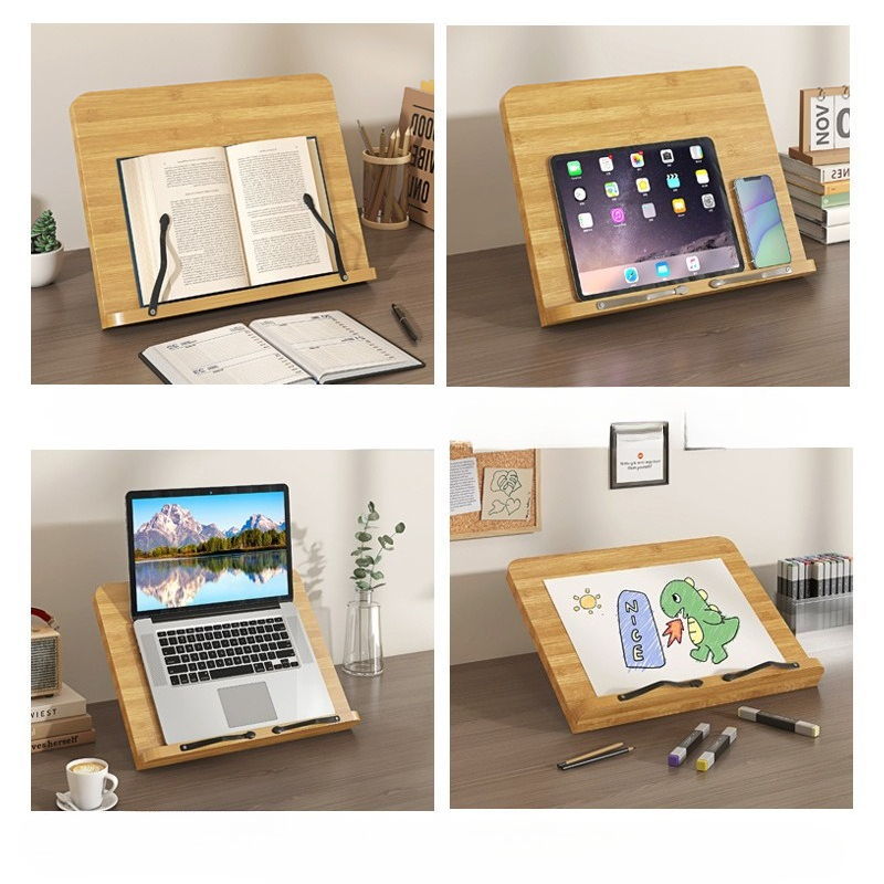 Penyangga Buku Kayu, Penyangga - Laptop Ergonomic Accessories ulasan dan harga