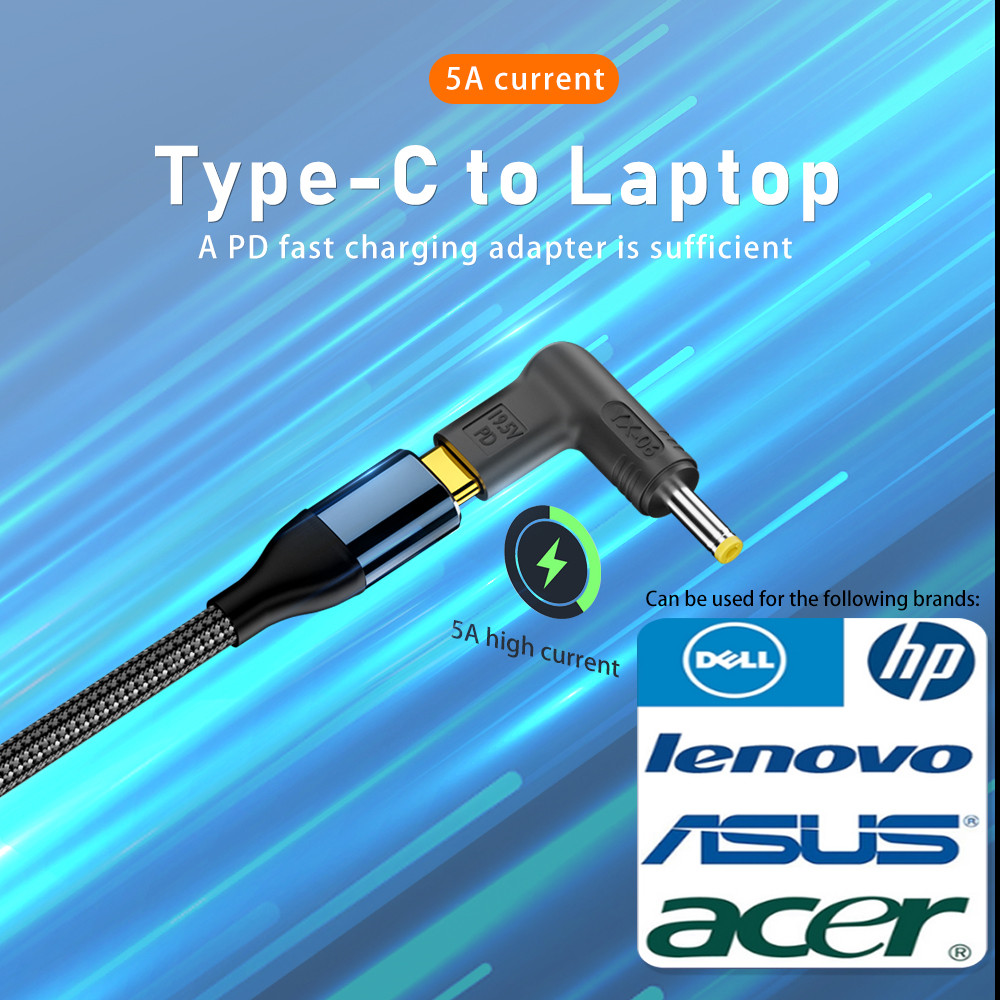 USB Tipe C ke DC 100W Universa - Laptop Accessories Dell ulasan dan harga