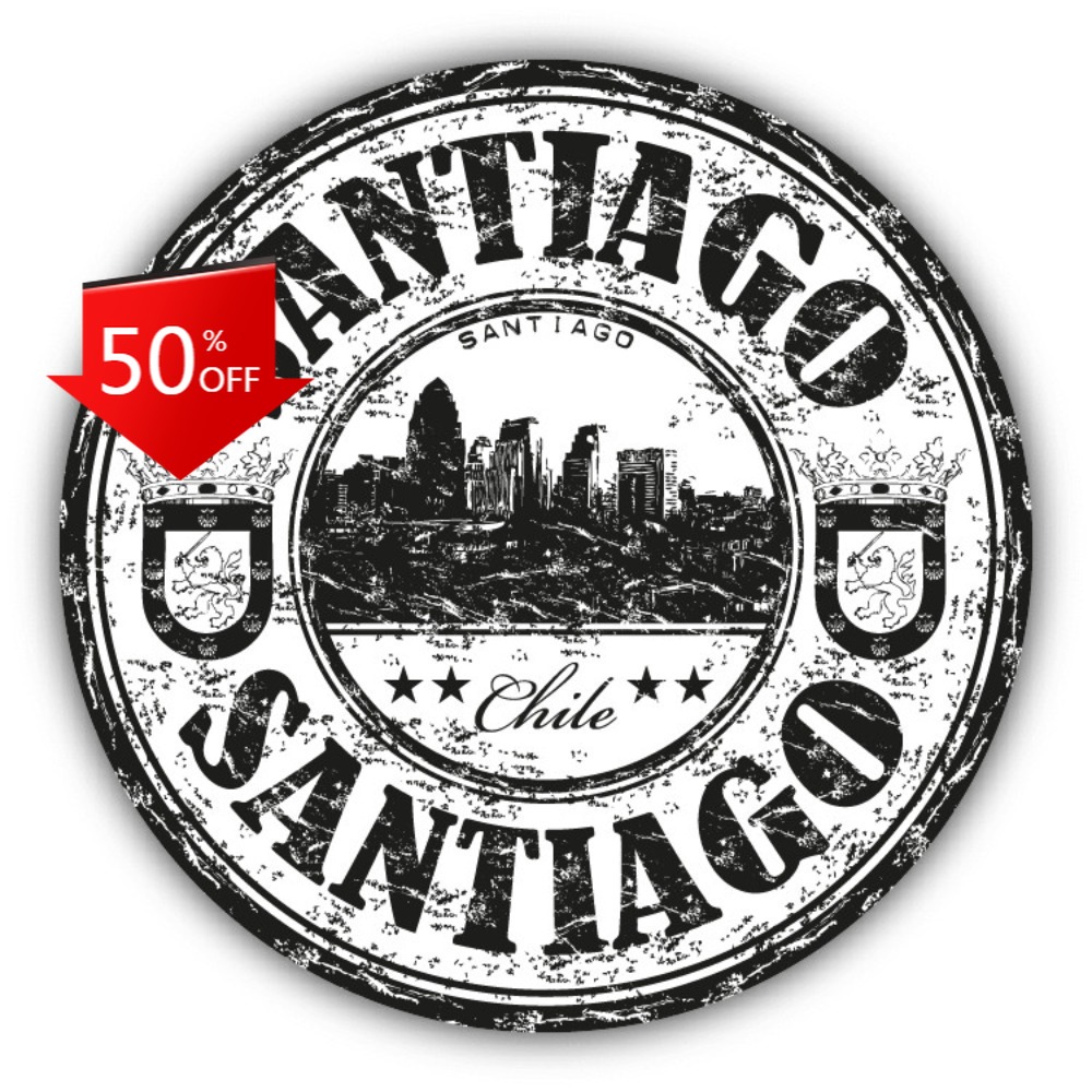 Santiago Chile Grunge Travel A - Laptop Unique Accessories ulasan dan harga