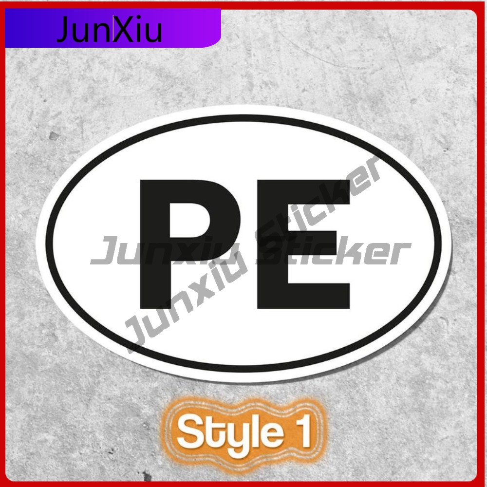 Stiker PE Peru Bendera Oval St - Laptop Unique Accessories ulasan dan harga