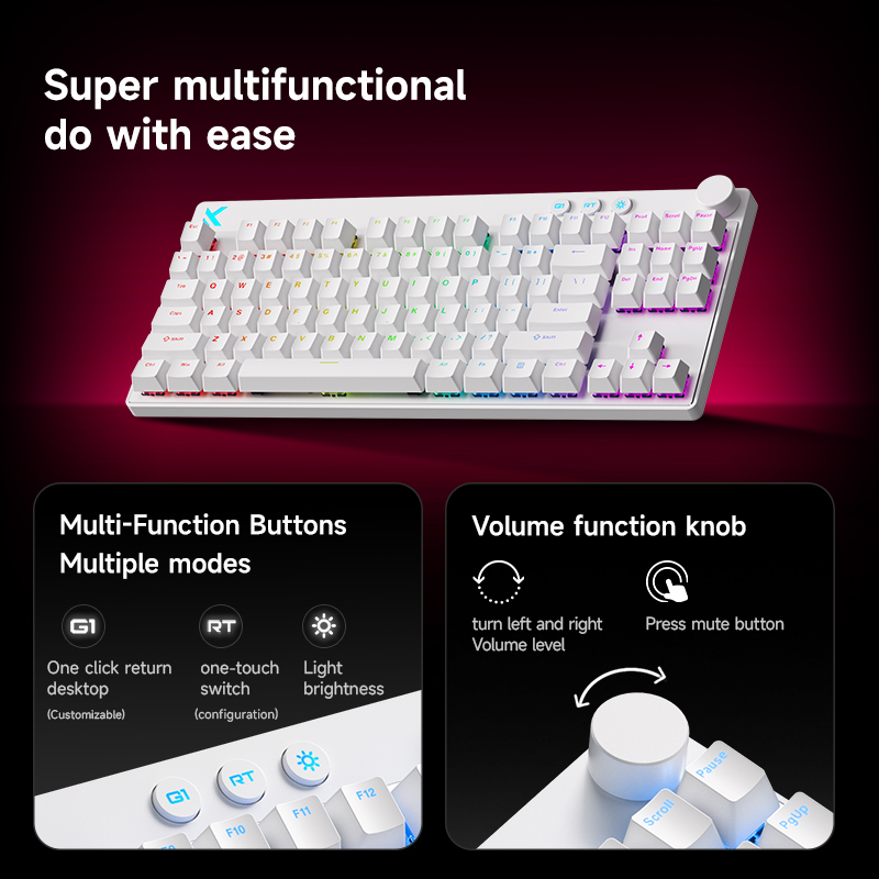 Mchose Mix87 Keyboard Sakelar  - Laptop Accessories Productivity ulasan dan harga