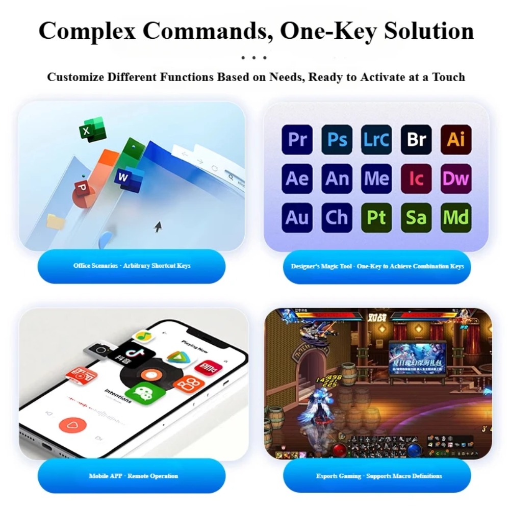 MK424Pro 4-Key Wireless Mini K - Laptop Accessories Productivity ulasan dan harga